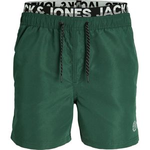 Jack & Jones Plus Size Zwemshorts Heren JPSTFIJI Dubbele Waistband Groen - Maat 40 - Zwembroek