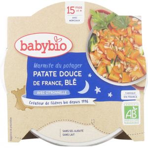 Babybio Bonne Nuit Marmite Patate Douce Blé 15 Mois et + Bio 260 g