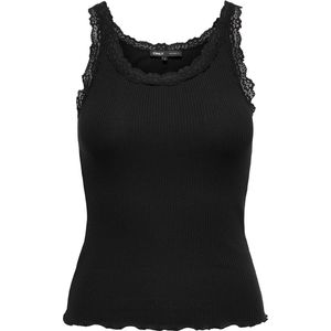 ONLY dames O-hals top sharai lace zwart - XS