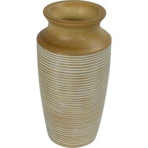 Fine Asianliving Decoratieve Vaas Mangohout Handgemaakt in Thailand Wit