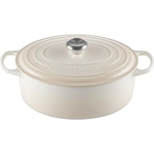 Le Creuset Braadpan Ovaal Signature Meringue - ø 31 cm / 6.3 Liter