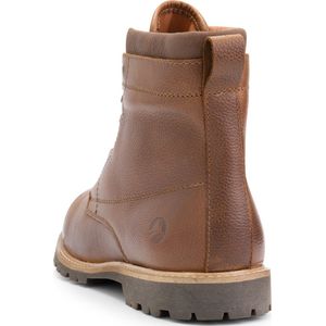 Travelin' Steinkjer Leren Heren Veterschoenen - Wol gevoerde boots - VIBRAM zool - Cognac Bruin Leer