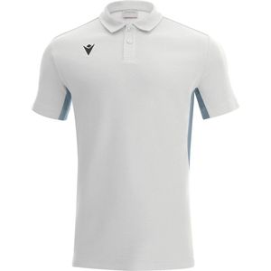 Macron Clarinet Polo Heren - Wit / Zilver | Maat: L