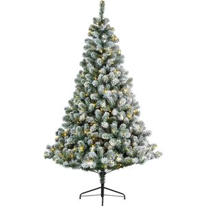 Everlands Imperial Pine Kunstkerstboom - 210 cm hoog - Met sneeuw – 380 LED lampjes