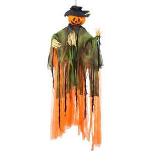 Horror pompoen pop hangdecoratie 100 cm - Halloween versiering