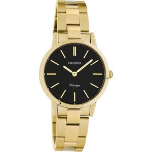 OOZOO Vintage series - goudkleurige horloge met goudkleurige roestvrijstalen armband - C20114 - Ø30