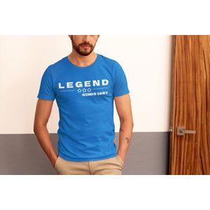 1987 Jaar Blauw T-shirt Heren - Maat 3XL - Legend - Verjaardag Cadeau Mannen - Limited Edition
