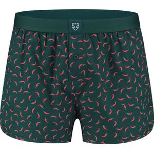 A-dam Spicy Peppa - Boxershort - Katoen - Onderbroek - Ondergoed - Heren - Donkergroen - L