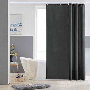 Douchegordijn Donker Grijs Anti Schimmel Polyester Stof Waterdicht Douche Gordijnen Wasbaar Textiel voor Badkuip of De Badkamer 8 Douchegordijnhaken 120x180cm.