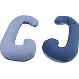 Body pillow - 240 cm - minky dot en ruitjes - blauw
