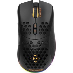 Deltaco DM220 Draadloze Gaming Muis - Lichtgewicht - RGB - 6400 DPI - Zwart