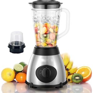 Royalty Line® SME600 Blender - 1.5 Liter Smoothie Maker Met Koffiemolen - Krachtig 800W - 3 Snelheden - Glaskan - RVS