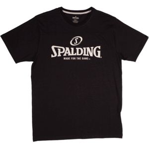 Spalding Essential Logo T-Shirt Heren - Zwart | Maat: L