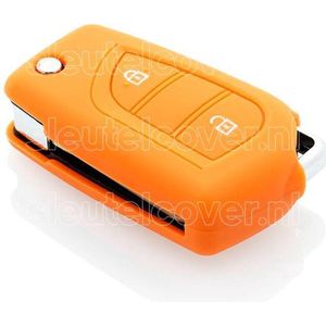 Autosleutel Hoesje geschikt voor Toyota - SleutelCover - Silicone Autosleutel Cover - Sleutelhoesje Oranje