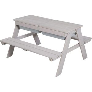 Goodivery ® - Kinderstoel - Outdoor kinderzitjeset met speelplekken - Bank met zitkussen - Grijs