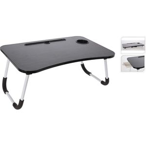 Bedtafel - Laptoptafel - Bank tafeltje - Ontbijttafeltje - Zwart- Inklapbaar- Tablet houder- Baker houder