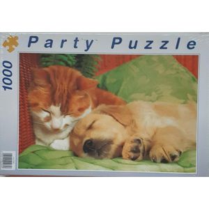 Party Puzzle Hond met Poes