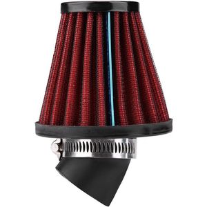 Motorfiets luchtfilter universele 45 graden bocht motorfiets luchtinlaatfilter Cleaner Engine Inlet 35mm 48mm Optioneel(48mm-Rood)