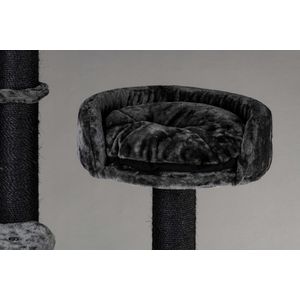 Donkergrijs kleurige, 50 cm Diameter katten krabpaal 12-15-20cm sisalpalen Ronde Zetel (Incl. Kussen) voor grote katten van RHRQuality