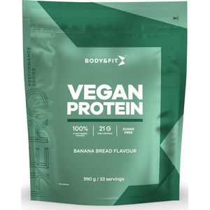 Body & Fit Vegan Protein Eiwitshake - Banana Bread - Vegan Proteine Poeder - Plantaardige Eiwitshake - 990 gram (33 shakes)