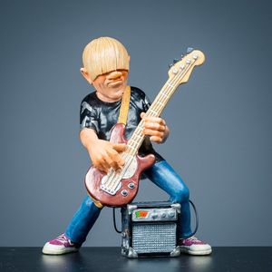 Parastone Bass Guitar BBB02 - Beeld - Rockster - Gitarist - Rockband - Decoratie - Cadeau - Verzameling - Collectible