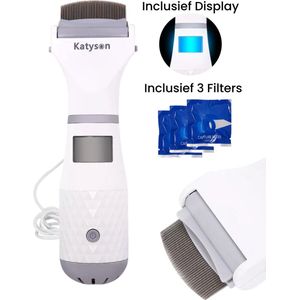 Katyson Elektrische Luizenkam - Luizenkammen - Vlooienkam & Netenkam voor Mens en Dier - Inclusief 3 Filters