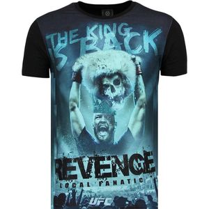 The Undefeated Champion - Digital Rhinestone T-shirt - Zwart