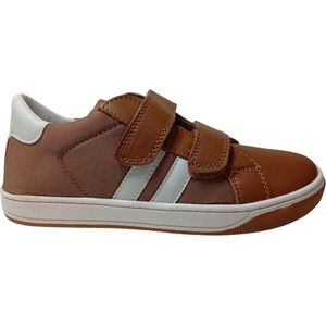 Naturino - Rery- Mt 32 - velcro's witte strepen sneakers - cognac