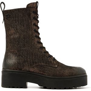 Lazamani Nanine Dames Veterboots Leer Bronze Maat 39