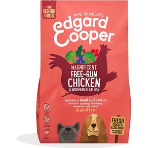Edgard & Cooper kip & Zalm - Voor senior honden - Hondenvoer - 12kg
