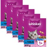 Whiskas Droogvoer 1+ Kattenbrokken - Adult - Tonijn - doos 5 x 800g