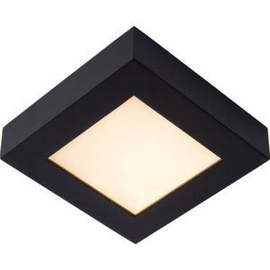 Lucide Brice plafondlamp vierkant zwart 17cm