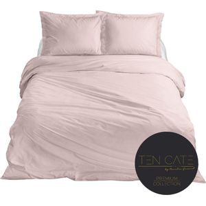 Ten Cate Premium Katoen Satijnen Dekbedovertrek - 240x200/220 cm - Lits-jumeaux Dekbedovertrekset - Roze - Blush - inclusief twee bijpassende kussenslopen 60x70 cm