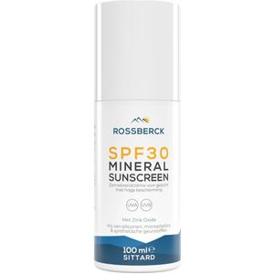 Rossberck Zonnebrand Gezicht SPF30 - Zonnebrandcrème met Minerale Zonnefilter - Zonnecreme Gezicht - Sunscreen - 100 ml