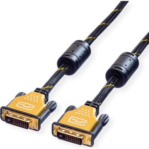 ROLINE GOLD Monitorkabel DVI, M-M, (24+1) dual link, Retail Blister, 5 m