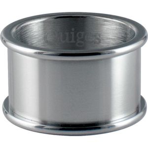 Quiges Stapelring Ring - Basisring  - Dames - RVS zilverkleurig - Maat 19 - Hoogte 10mm