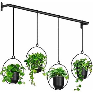 Hangbloempot - Bloempotten 4 stuks - Hangend - Melamine bloempot voor binnen en buiten, tuin, balkon - Plantenhangers - Plafondplanten