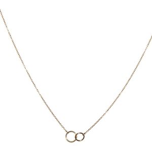 Amberz® Infinity Sis - Gouden ketting dames - Ronde hangers - Duurzaam en Gerecycled 14k