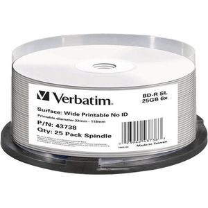 Verbatim Bd-r Sl 25gb 6x Sp Wide Printable No-id - Rohling