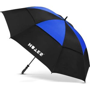 Bovista Moderne Golf Paraplu - Stormparaplu - Opvouwbaar - Windproof - Stormproef - UV Bescherming - Umbrella - Draagbaar - Blauw