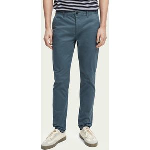 Scotch and Soda - Mott Chino Blauw - Slim-fit - Chino Heren maat W 30 - L 34