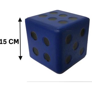 Dobbelsteen Coated Foam 15 CM BLAUW