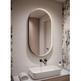 Badplaats Badkamerspiegel Malta LED - 50 x 100 cm - LED verlichting - Badkamer Spiegel - Spiegel Douche