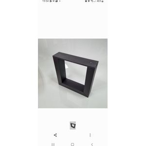 Salon - tafelpoot - set (2) - zwart mdf - blank gelakt - geen staal - industrieel - andere maten mogelijk