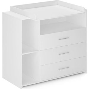 VELTRR® Commode Baby - Verzorgingstafel - Luiertafel - Babykamer - Wit
