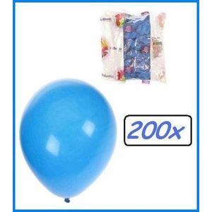 Blauwe ballonnen 200 stuks