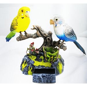 Zephyr Knight - Beautiful Bird - Wilycom - Model NW121734 GH - Decoratieve Vogel met musicale vogelgezang - Blauwe gele dubbele Vogel