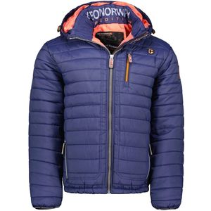 Warm Gevoerde Winterjas Met Capuchon Blauw Geographical - XL