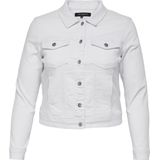 ONLY CARMAKOMA CARWESPA LS JACKET WHITE DNM NOOS Dames Jas - Maat 50