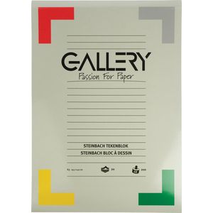 Gallery Steinbach tekenblok, gekorreld, ft 29,7 x 42 cm (A3), 200 g/m², blok van 20 vel 10 stuks